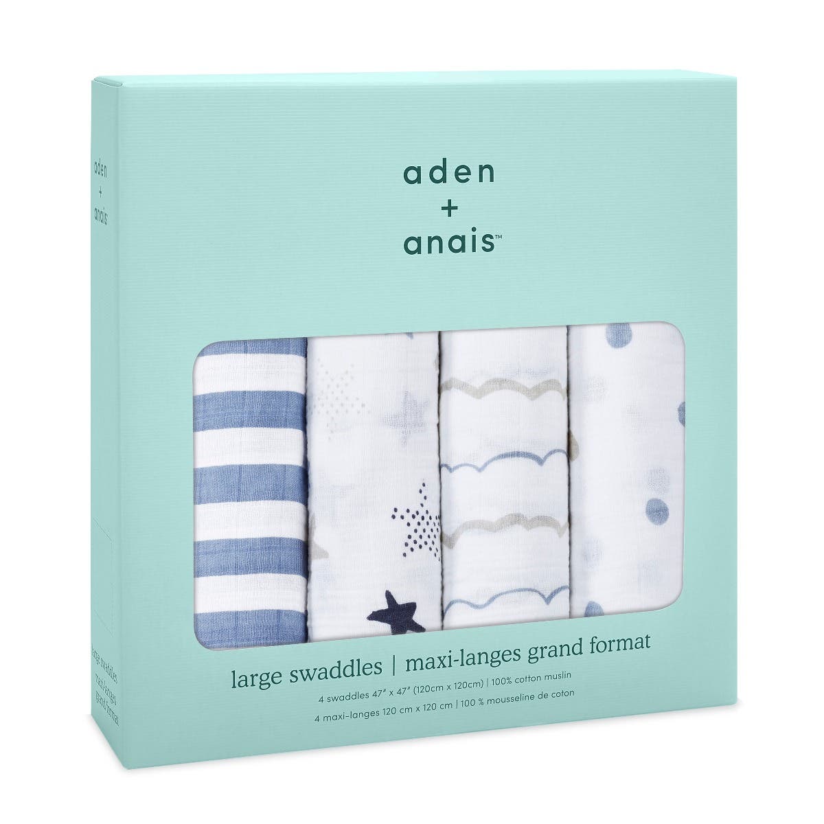 boutique 100% cotton muslin swaddle blanket 4 pack - Image 5