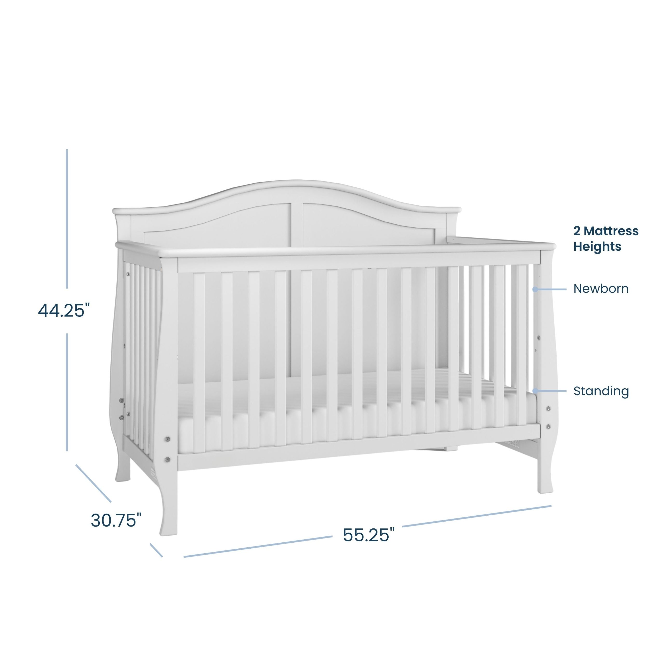 Camden 4-in-1 Convertible Crib. Matte White - Image 5
