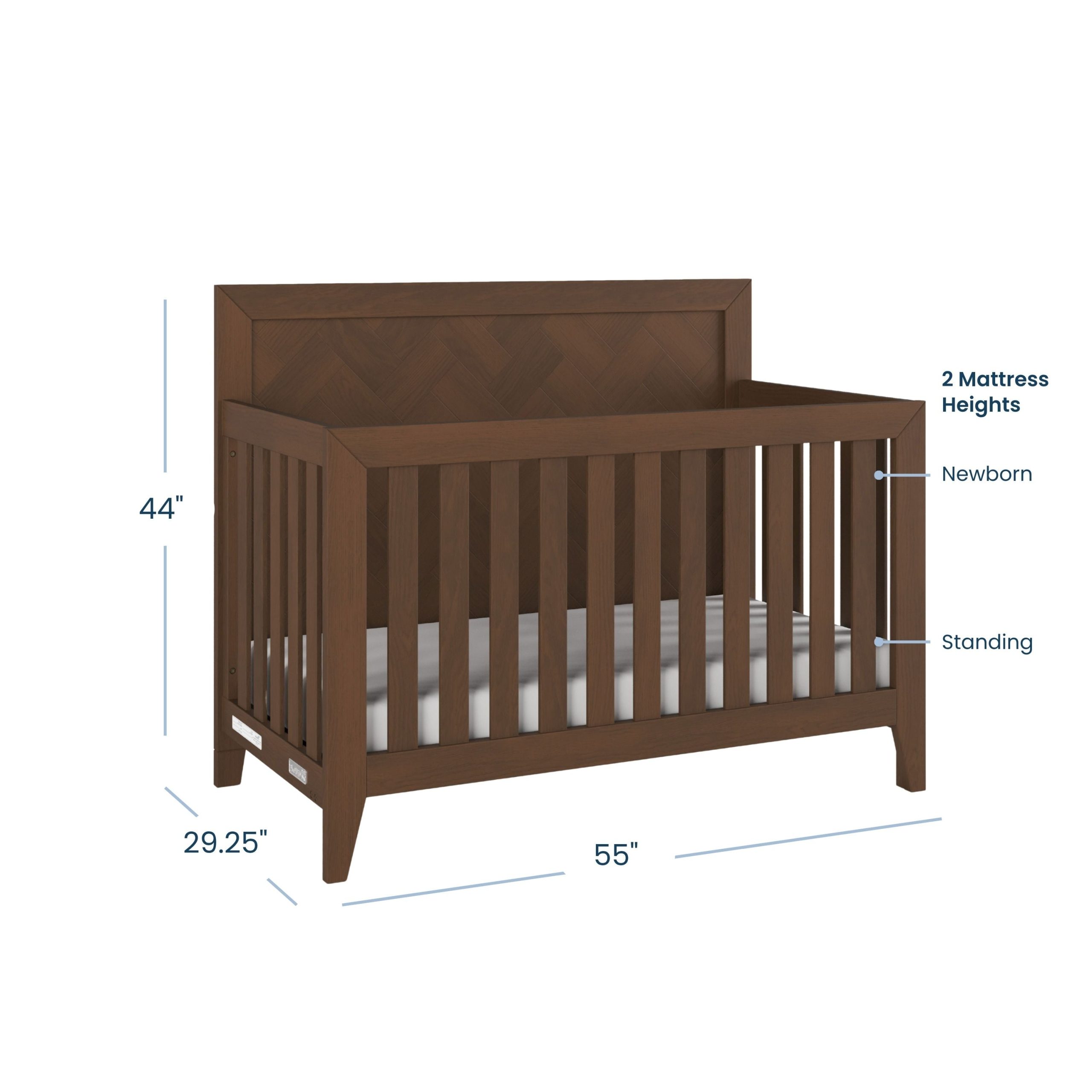 Kieran 4-in-1 Convertible Crib. Toasted Chestnut - Image 4
