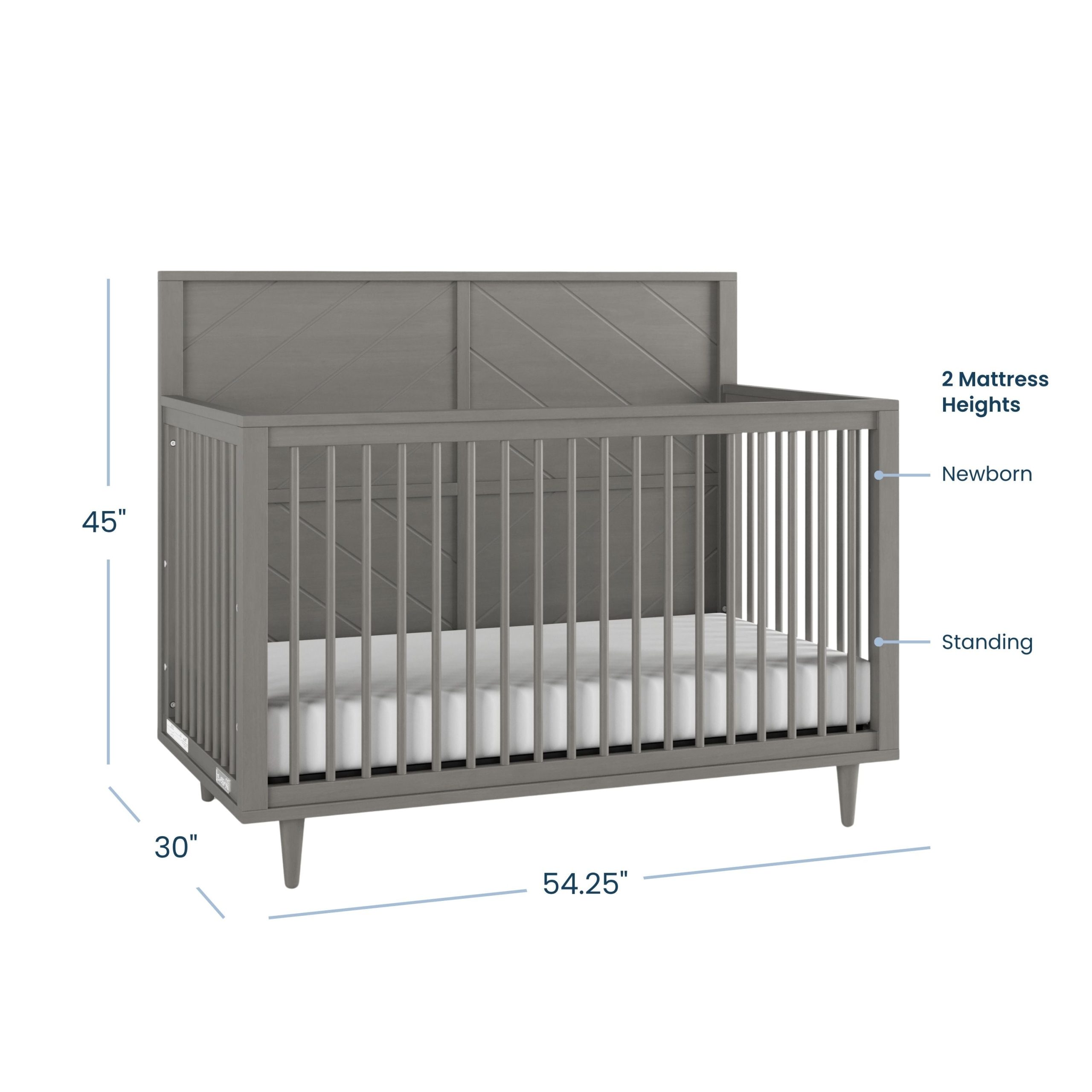 Surrey Hill 4-in-1 Convertible Crib. Lunar Gray - Image 4