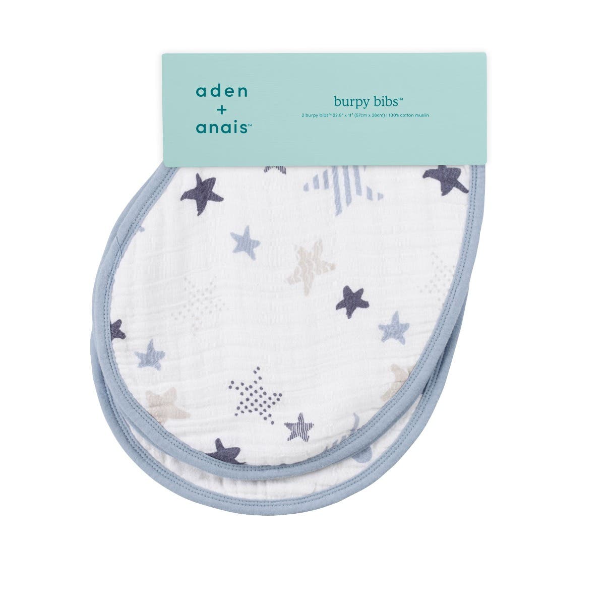 boutique 100% cotton muslin burpy bibs 2 pack - Image 4