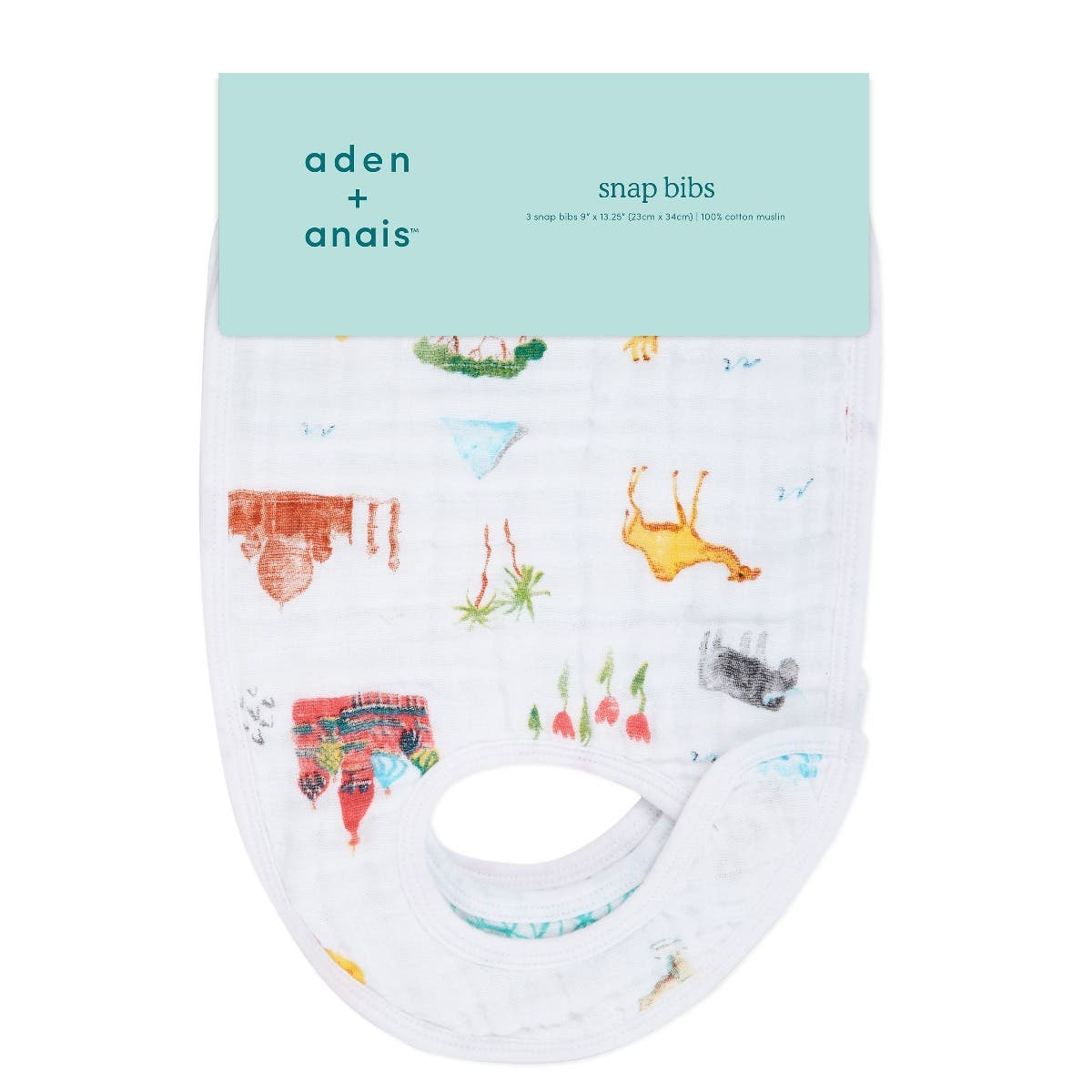 boutique 100% cotton muslin snap bibs 3 pack - Image 4