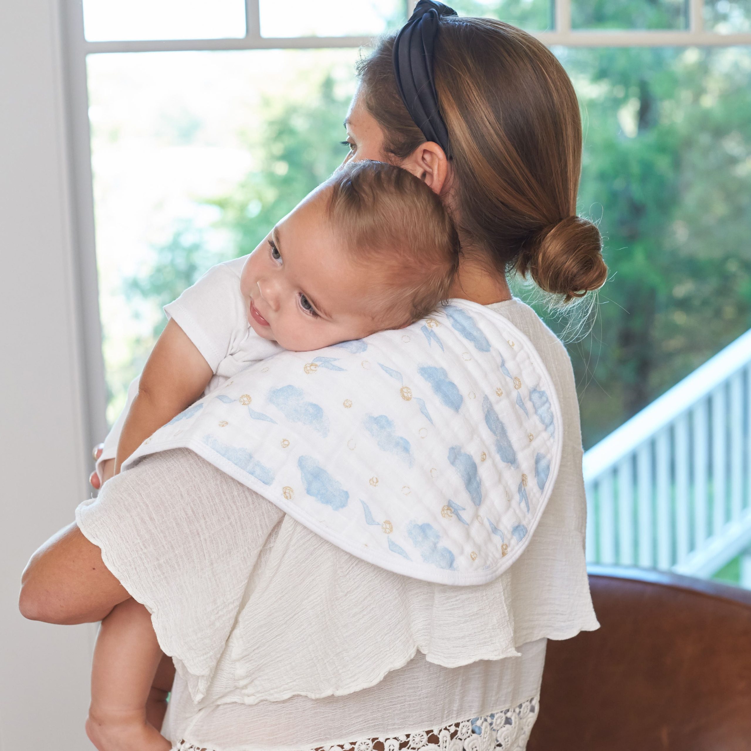 boutique 100% cotton muslin burpy bibs 2 pack - Image 2