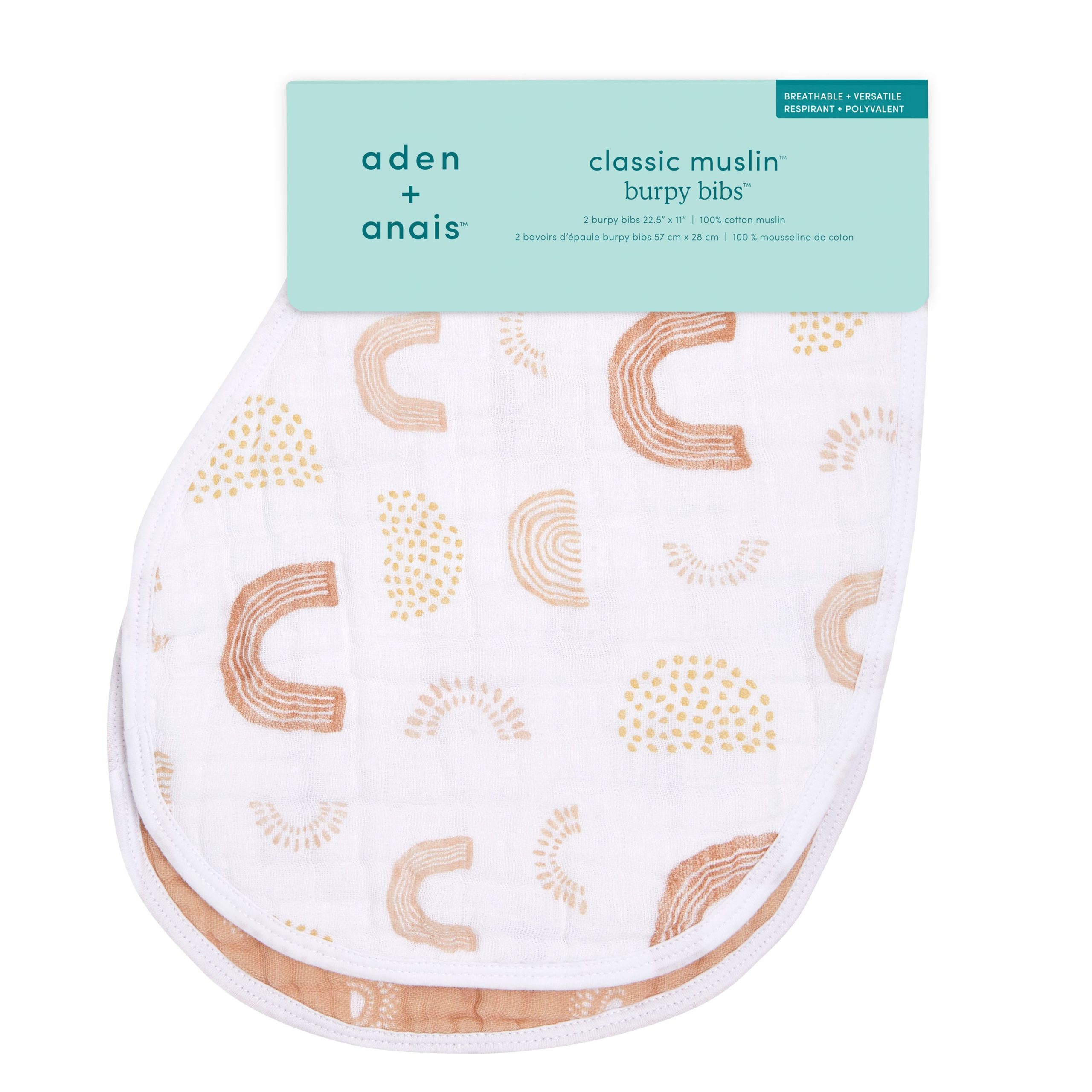 boutique 100% cotton muslin burpy bibs 2 pack - Image 5