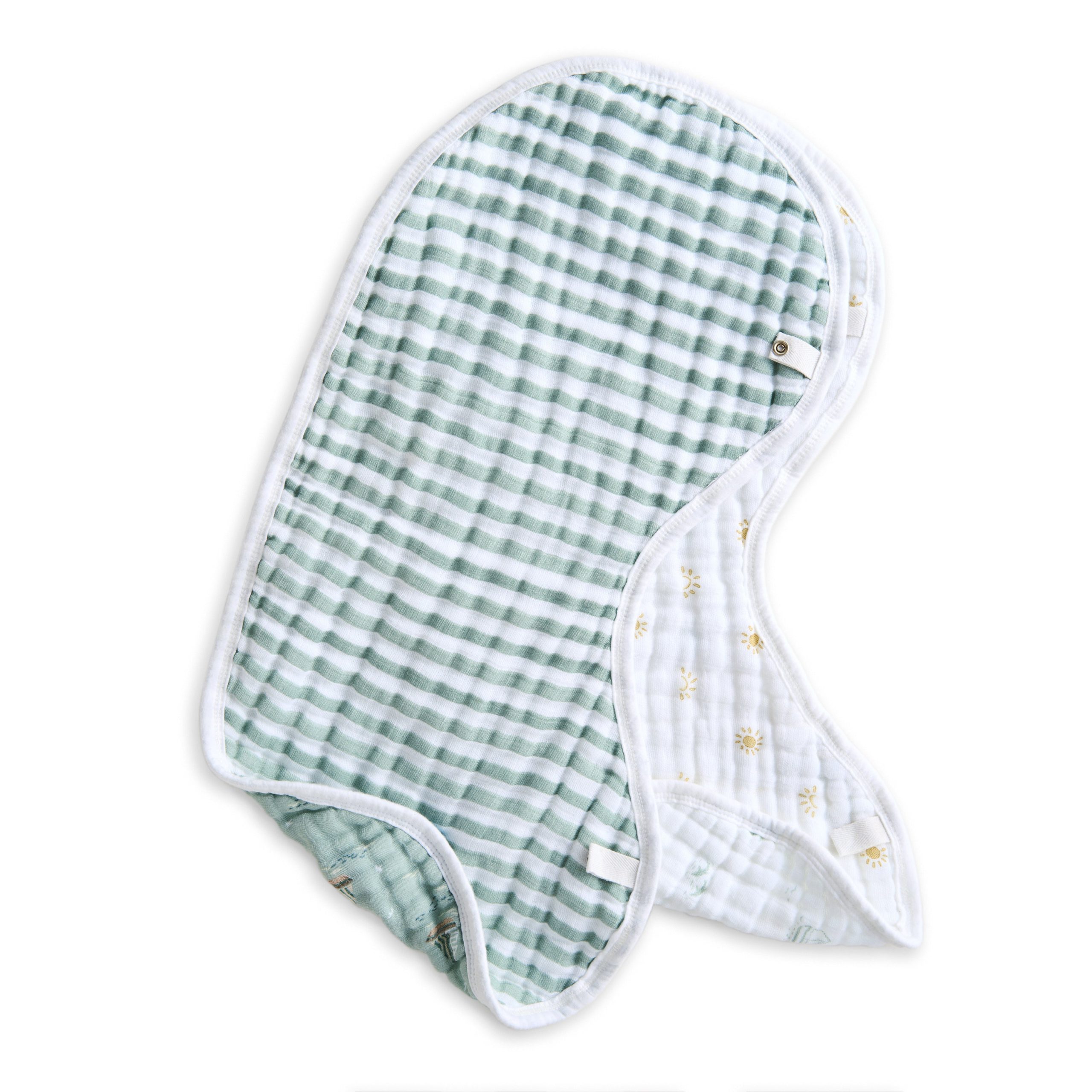 organic cotton muslin burpy bibs 2 pack - Image 5