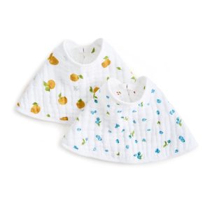 organic cotton muslin burpy bibs 2 pack