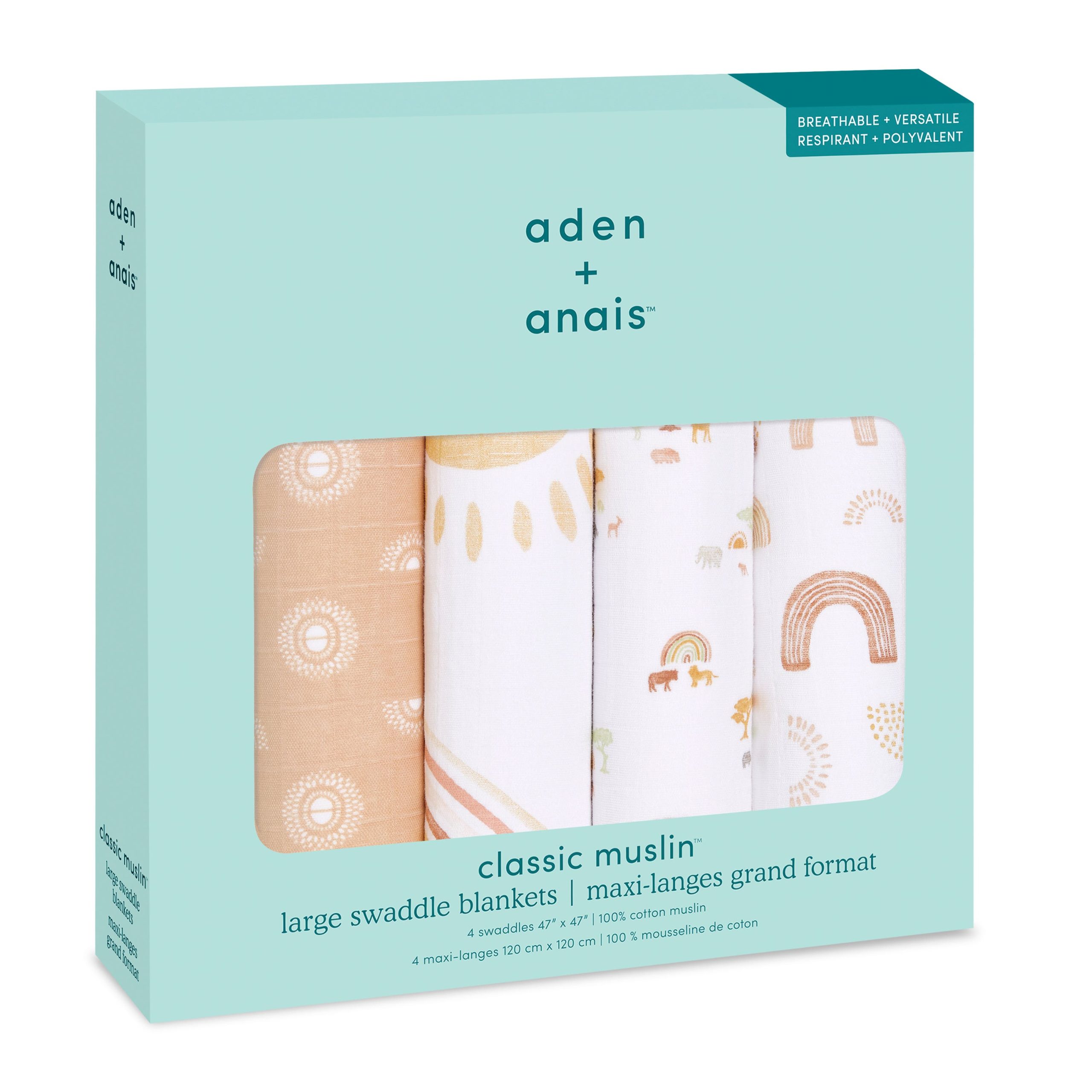 boutique 100% cotton muslin swaddle blanket 4 pack - Image 6