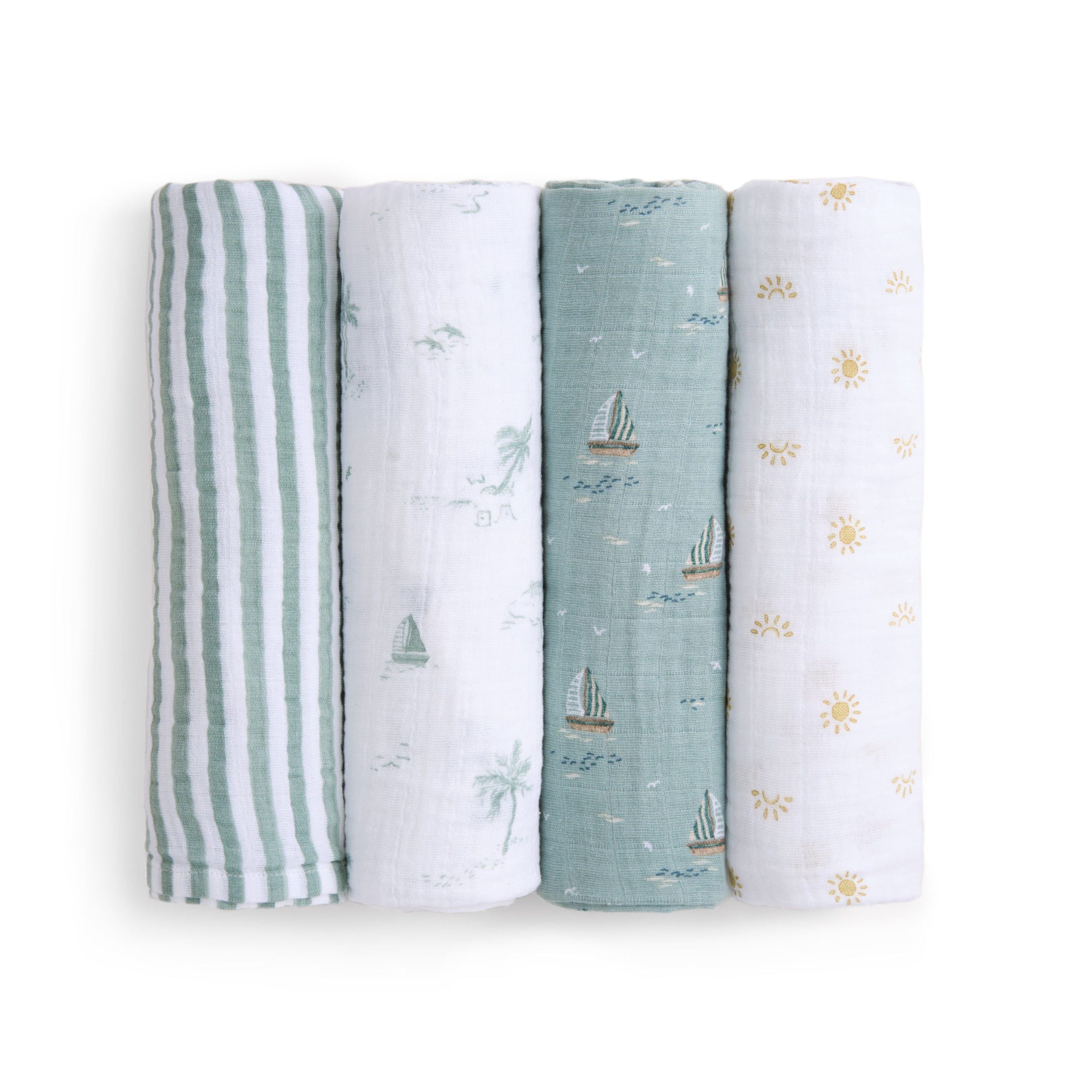 organic cotton muslin swaddle blanket 4 pack