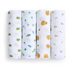 organic cotton muslin swaddle blanket 4 pack