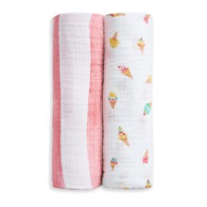 essentials cotton muslin swaddle blanket 2 pack