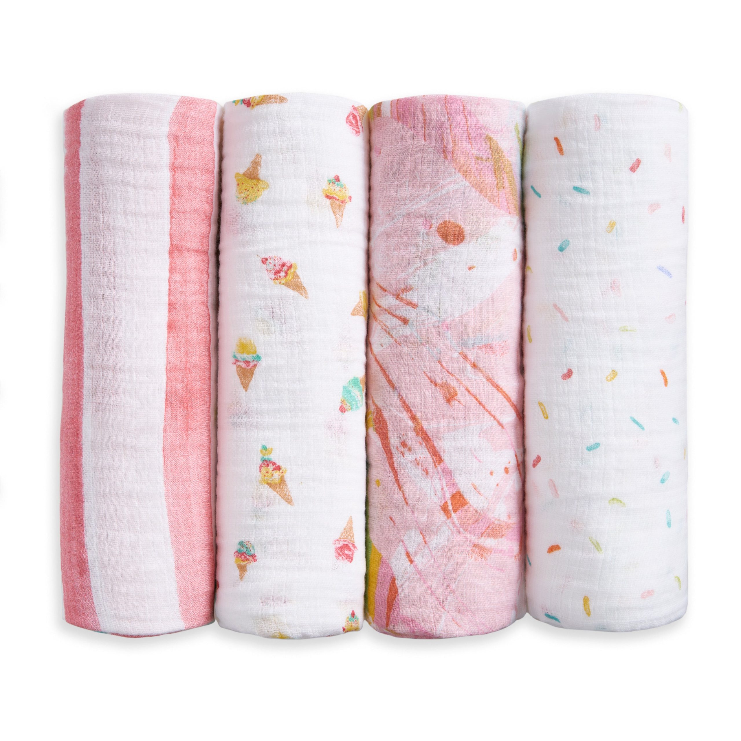 essentials cotton muslin swaddle blanket 4 pack