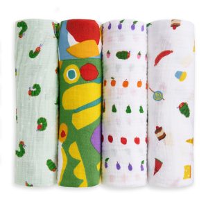 essentials cotton muslin swaddle blanket 4 pack