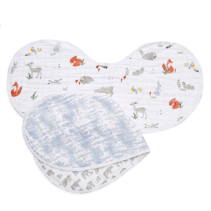boutique 100% cotton muslin burpy bibs 2 pack - Image 3