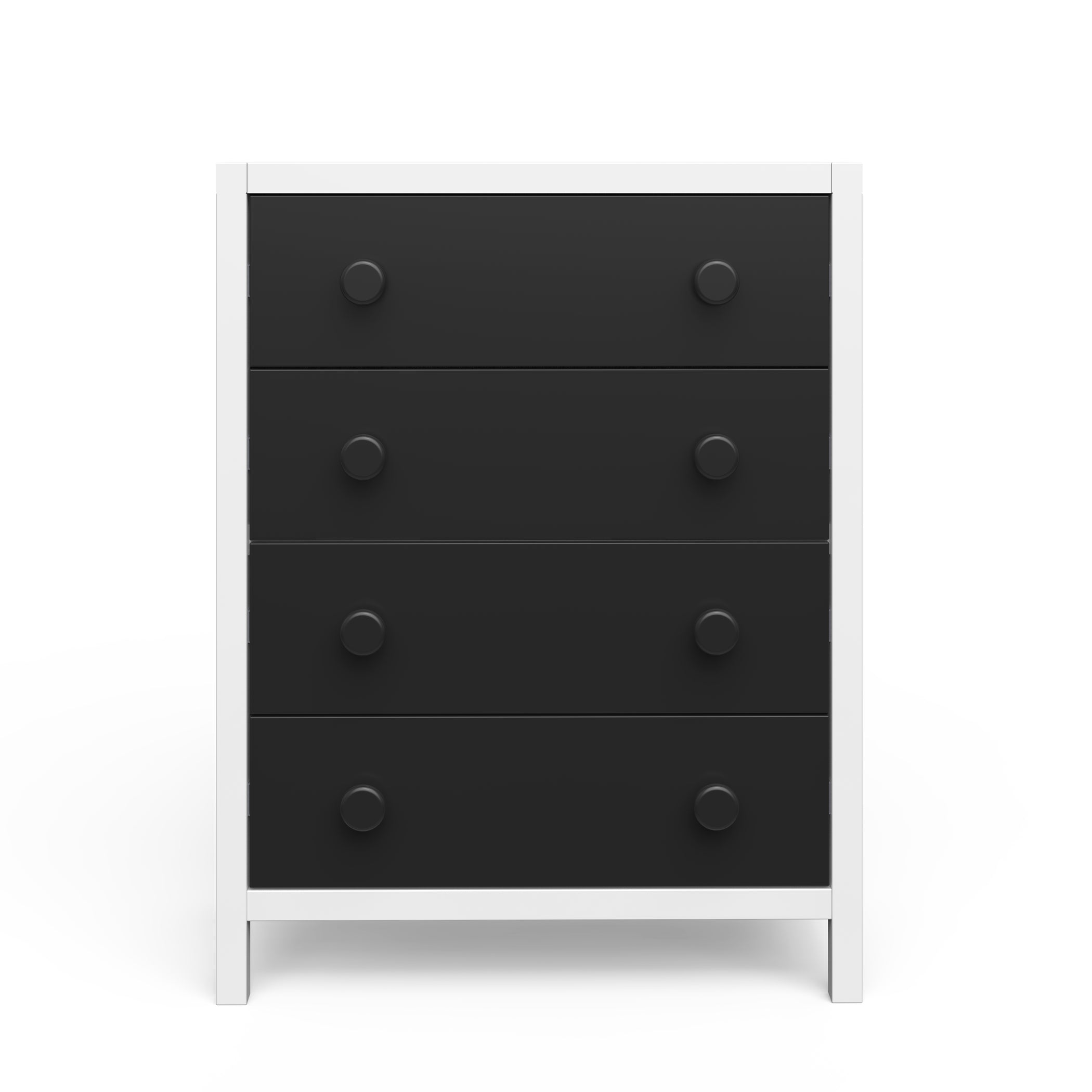 Orbit 4 Drawer Chest. Ebony/Matte White - Image 3