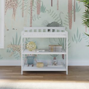 Flat Top Baby Changing Table. Matte White