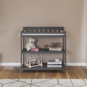 Flat Top Baby Changing Table. Cool Gray