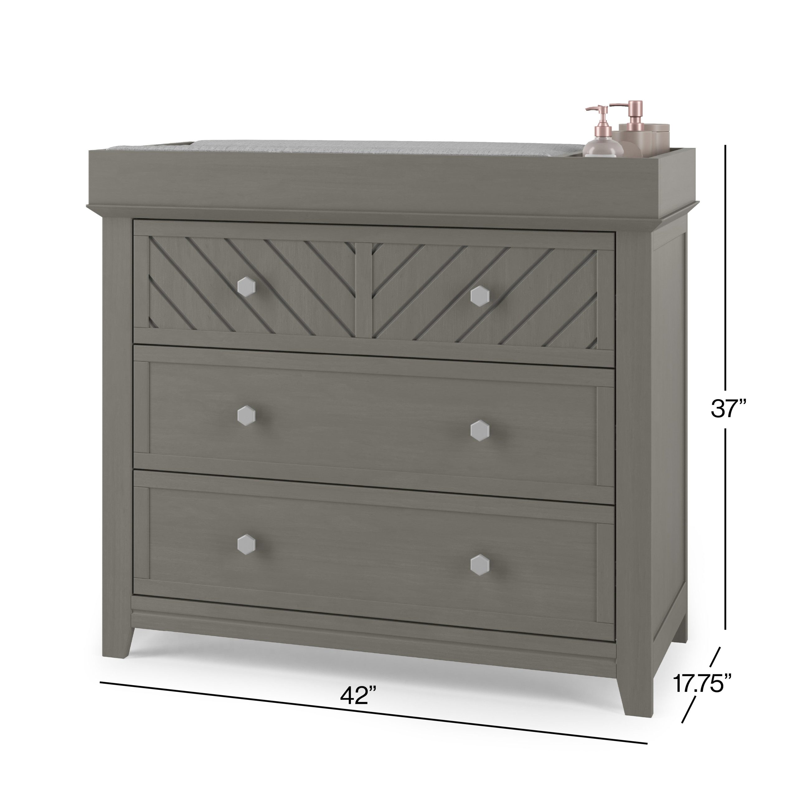 F01792 - Universal Changing Table Topper. Lunar Gray - Image 10