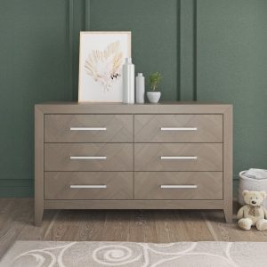 Kieran 6-Drawer Double Dresser. Crescent Gray