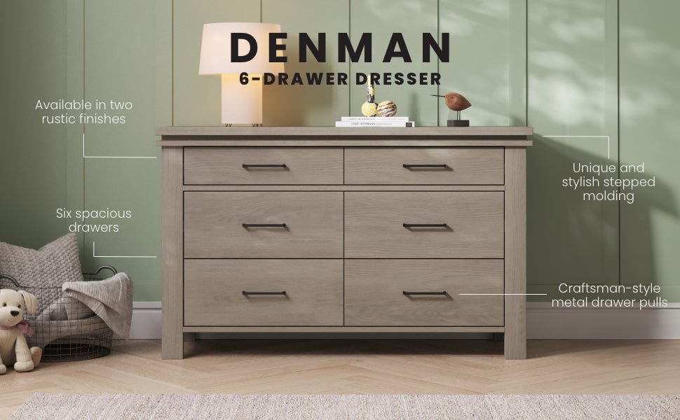 Denman Double Dresser. Crescent Gray - Image 4