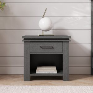Denman Nightstand. Midnight Gray