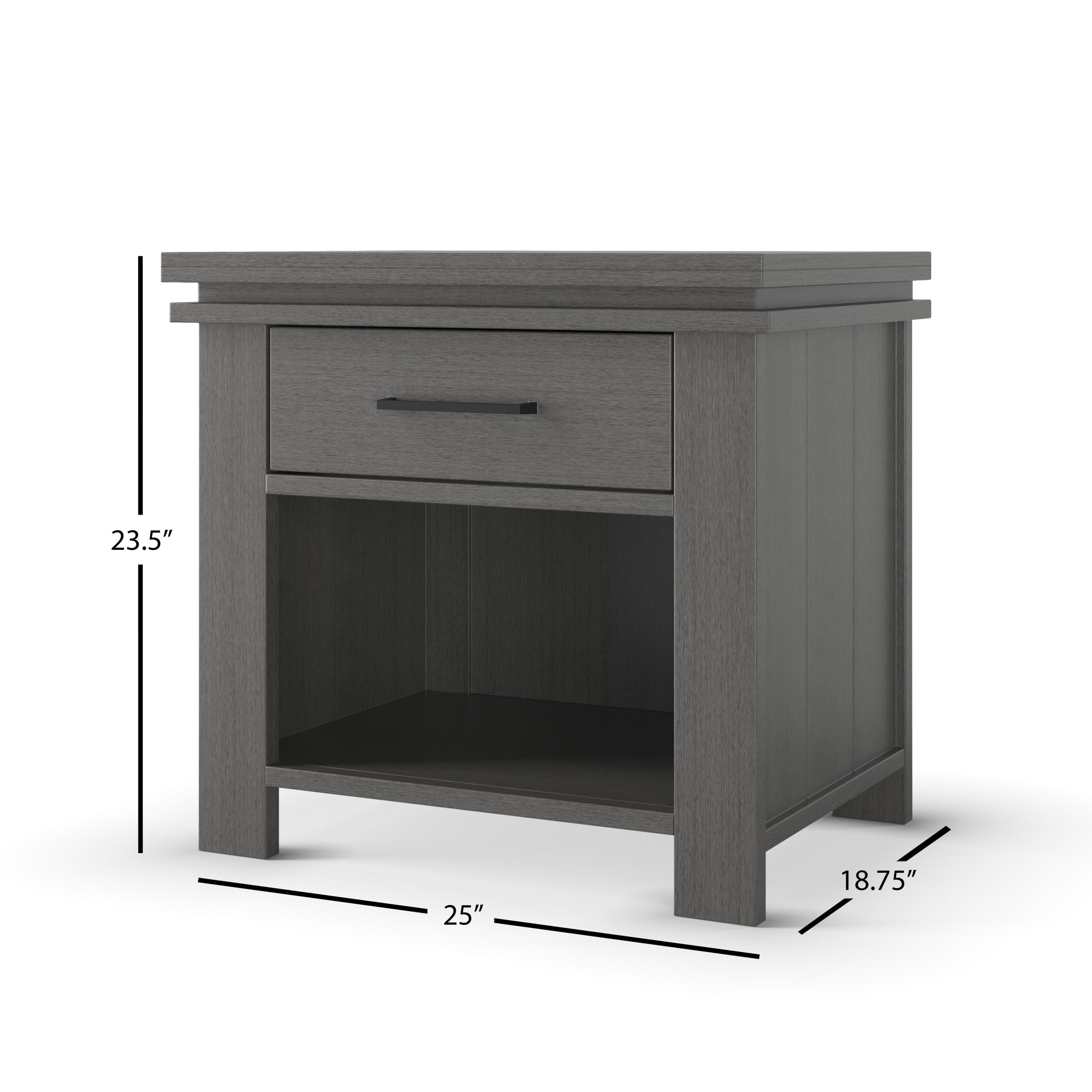 Denman Nightstand. Midnight Gray - Image 4