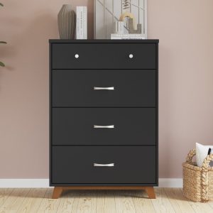 Soho 4 Drawer Chest. Ebony