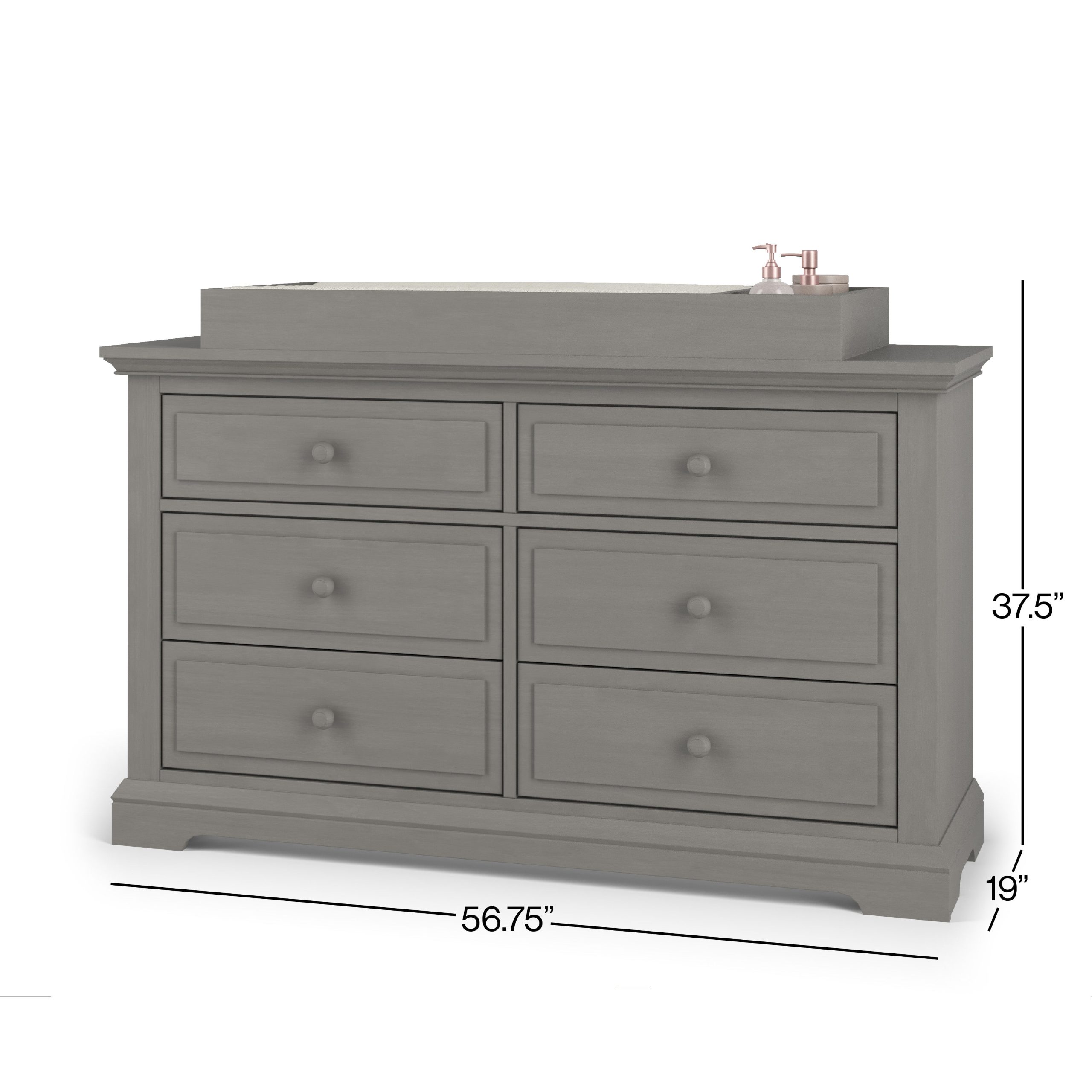 F01792 - Universal Changing Table Topper. Lunar Gray - Image 18