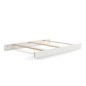 Full-Size Bed Rails. White/Brown