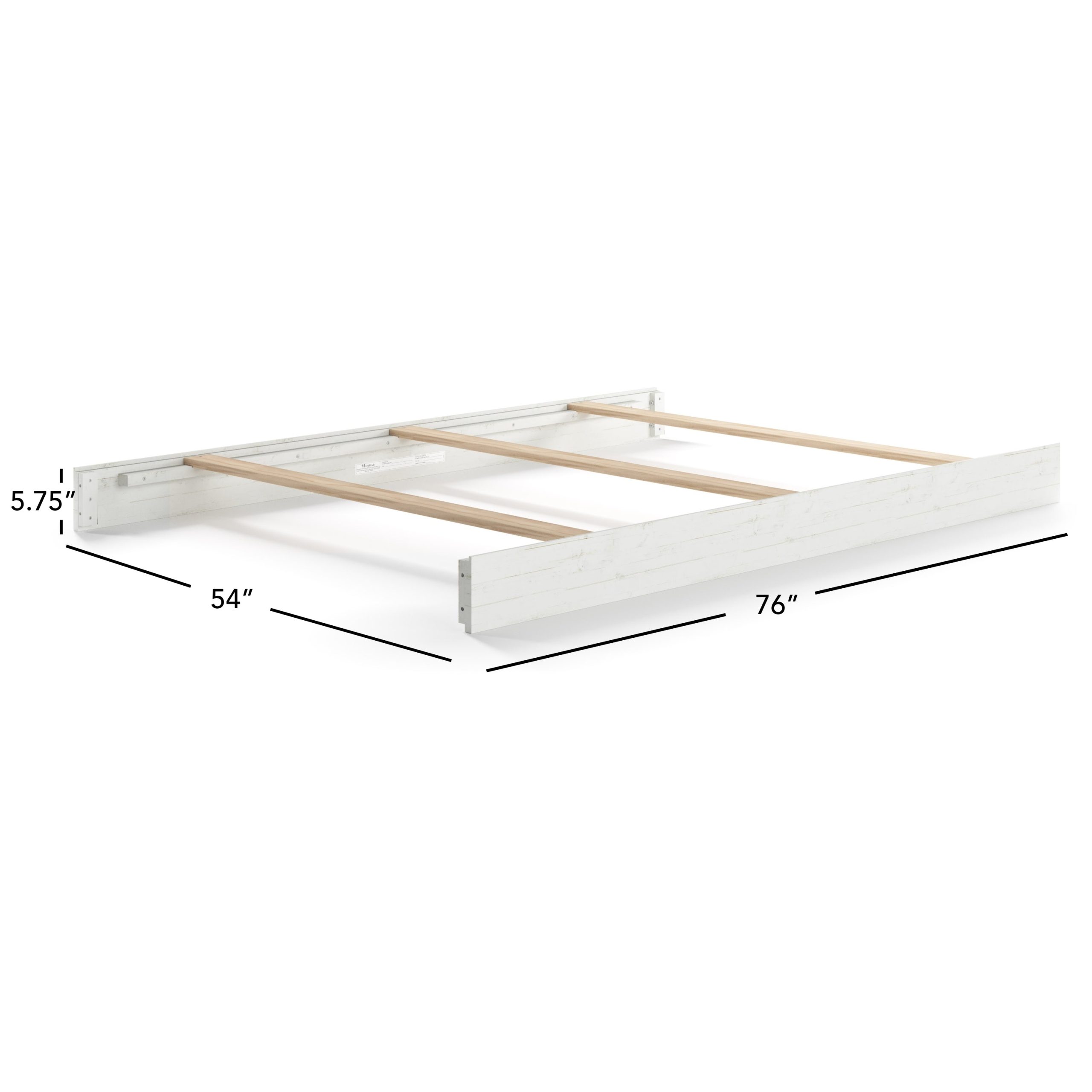 Full-Size Bed Rails. White/Gray - Image 2