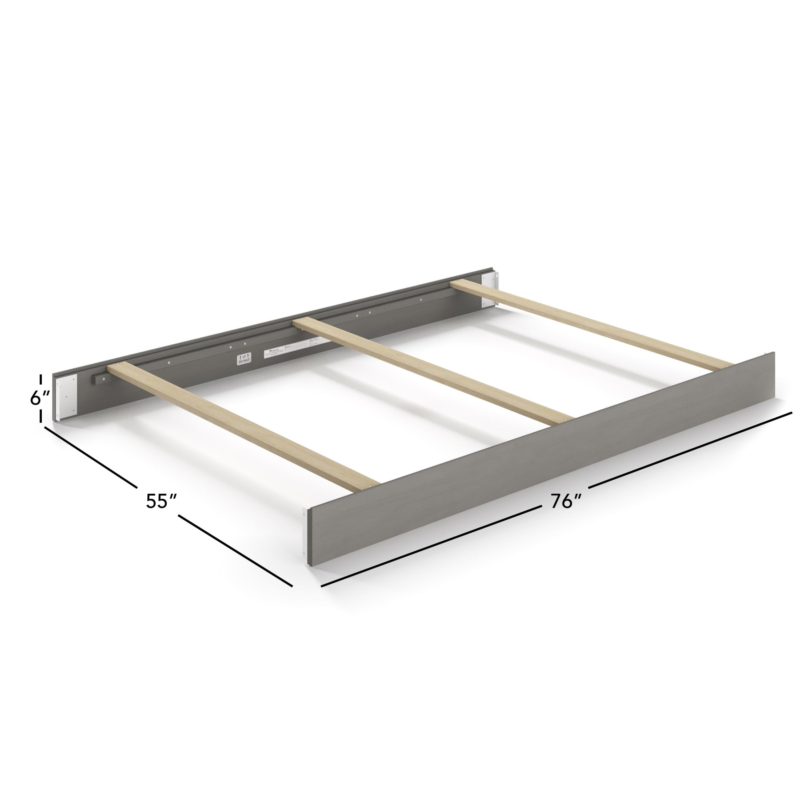 F06424 - Full-Size Bed Rails. Lunar Gray - Image 2