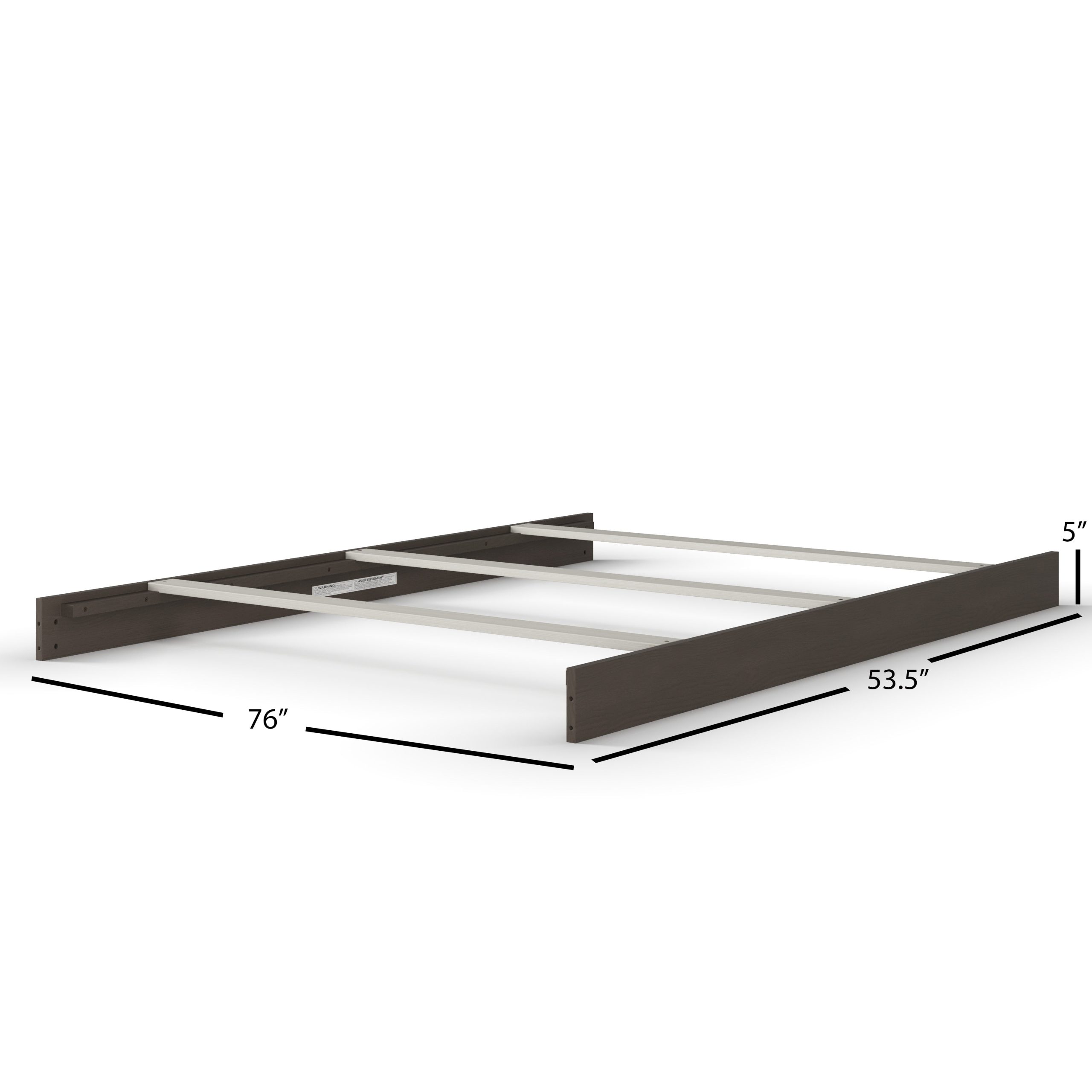 F06474 - Full-Size Bed Rails. Dapper Gray - Image 2
