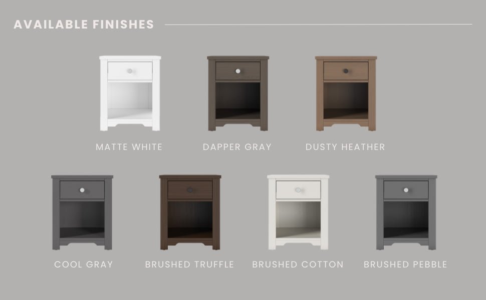 Harmony Nightstand. Cool Gray - Image 8