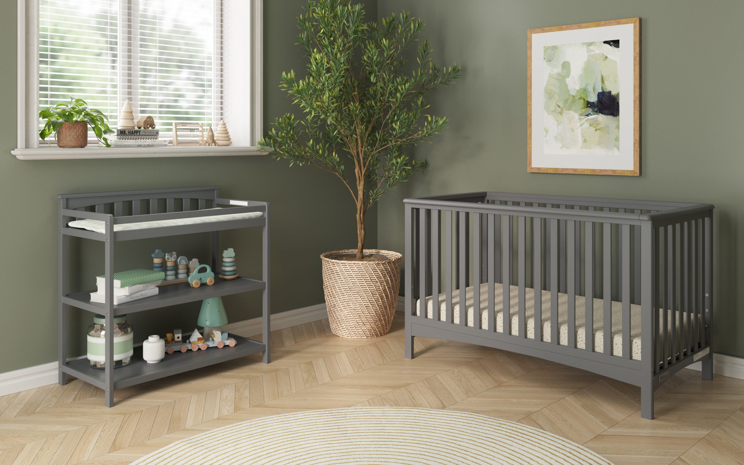 Flat Top Baby Changing Table. Cool Gray - Image 11