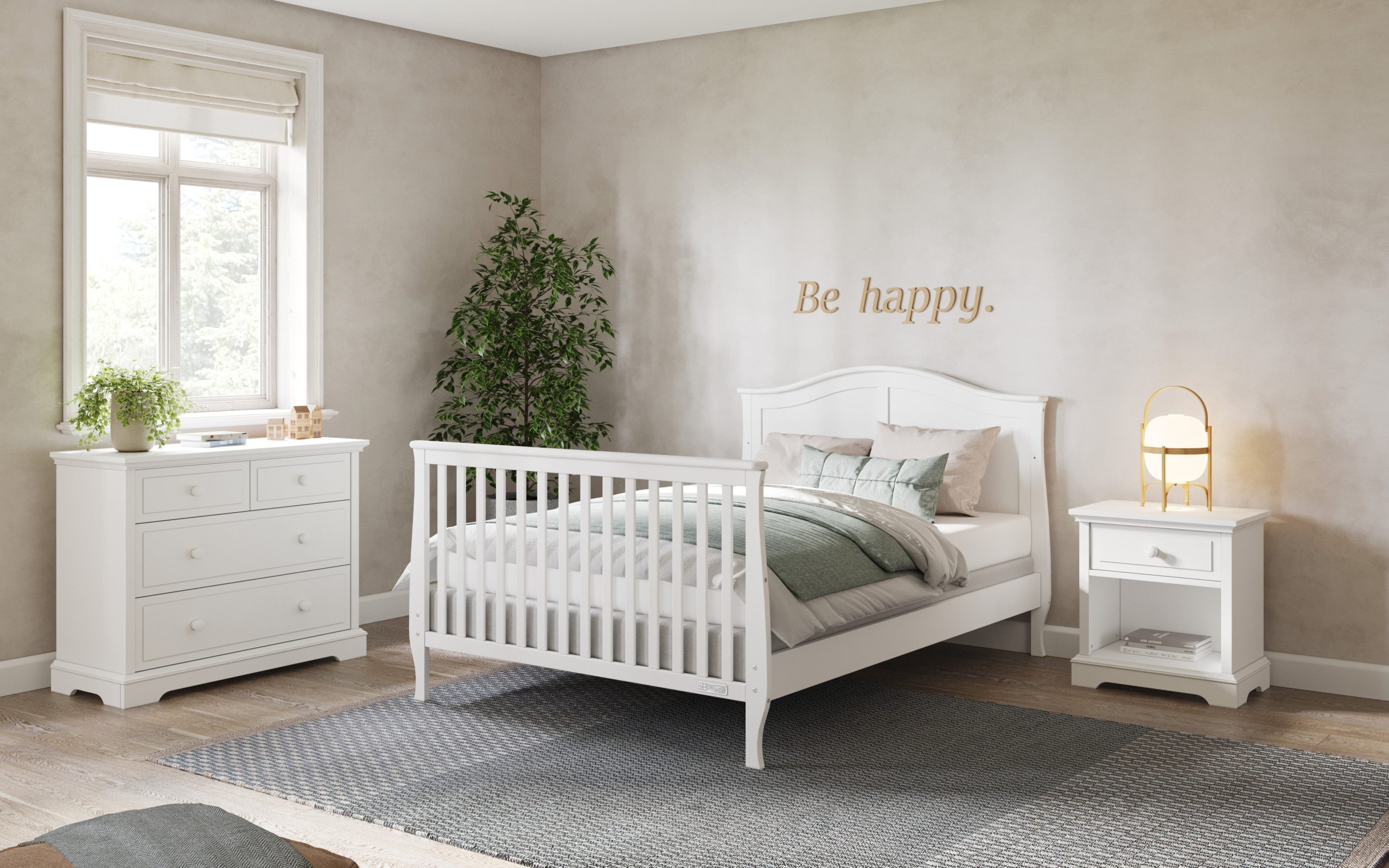 Camden 4-in-1 Convertible Crib. Matte White - Image 4