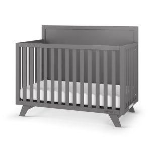 Soho 4-in-1 Flat Top Convertible Crib. Cool Gray