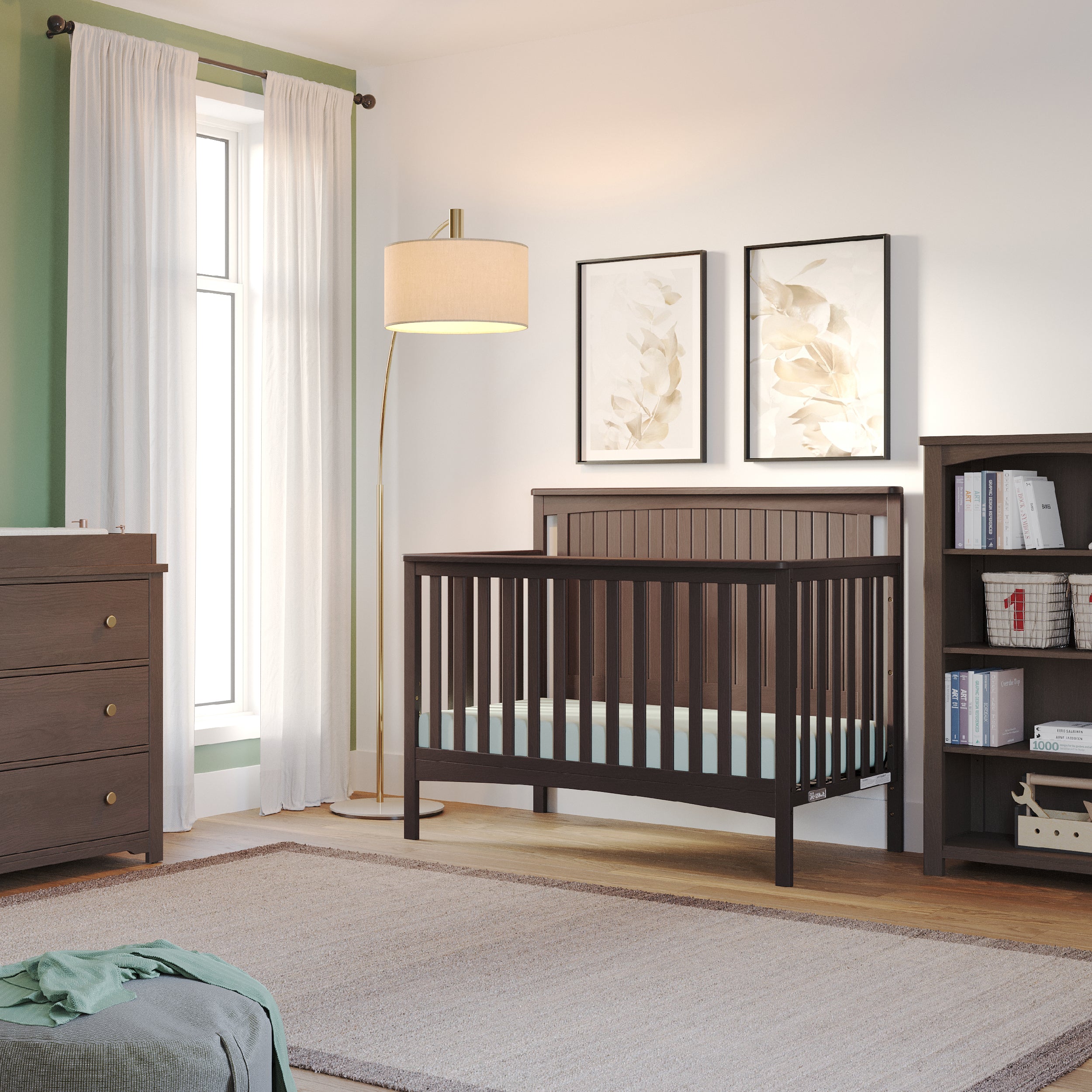 Harmony 3-Drawer Dresser with Changing Table Topper. Dapper Gray - Image 5