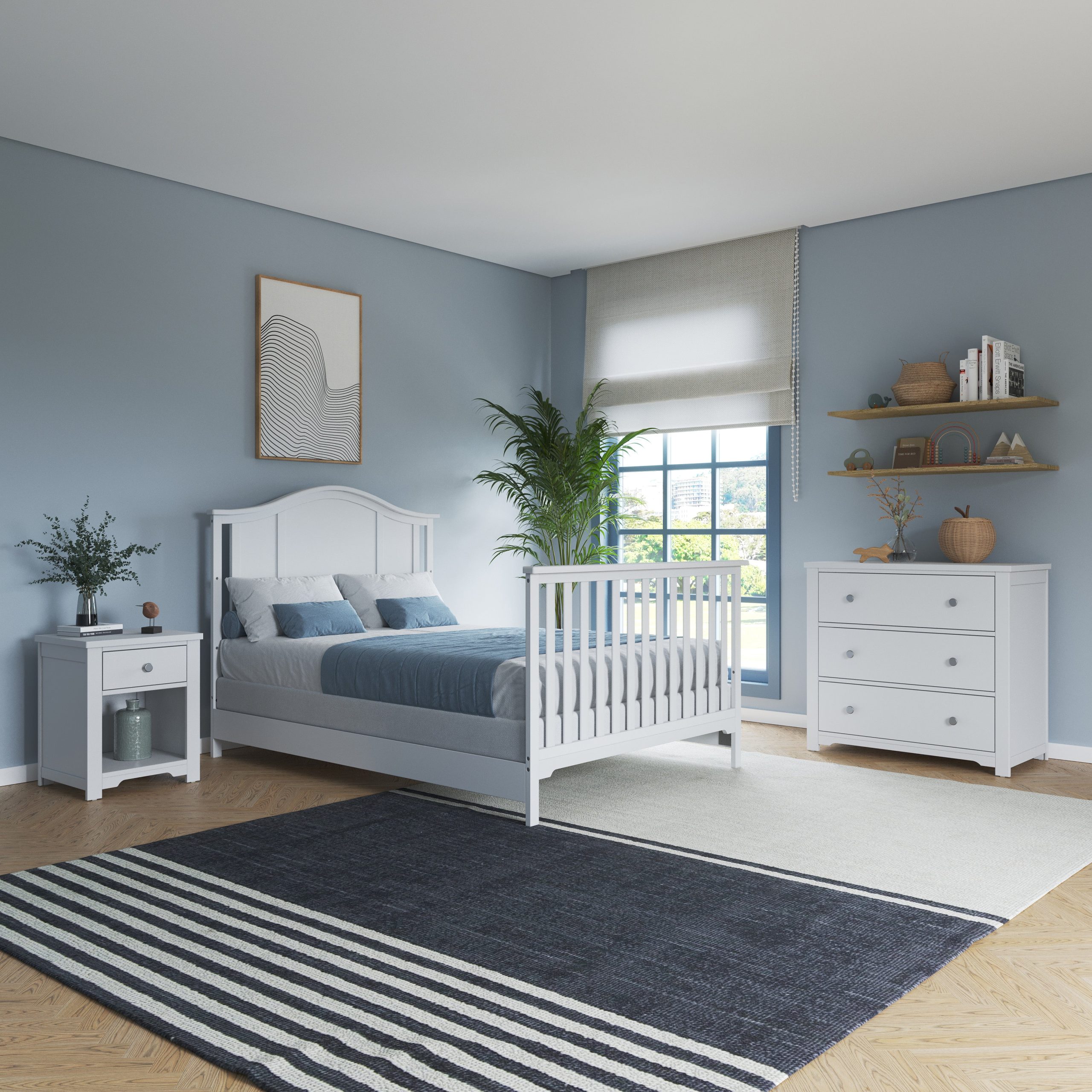 F06401 - Full-Size Bed Rails. Matte White - Image 11
