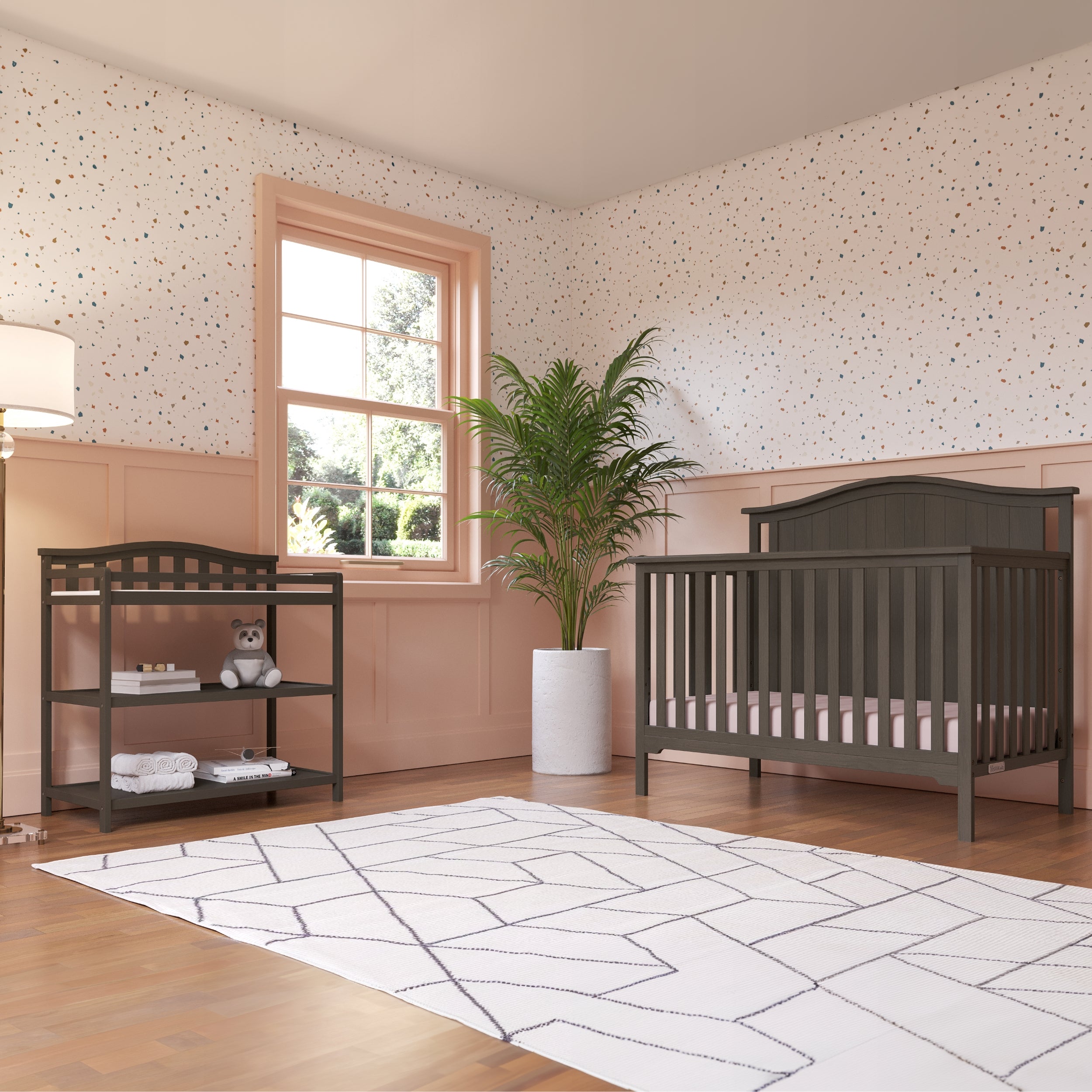 Arch Top Baby Changing Table. Dapper Gray - Image 11