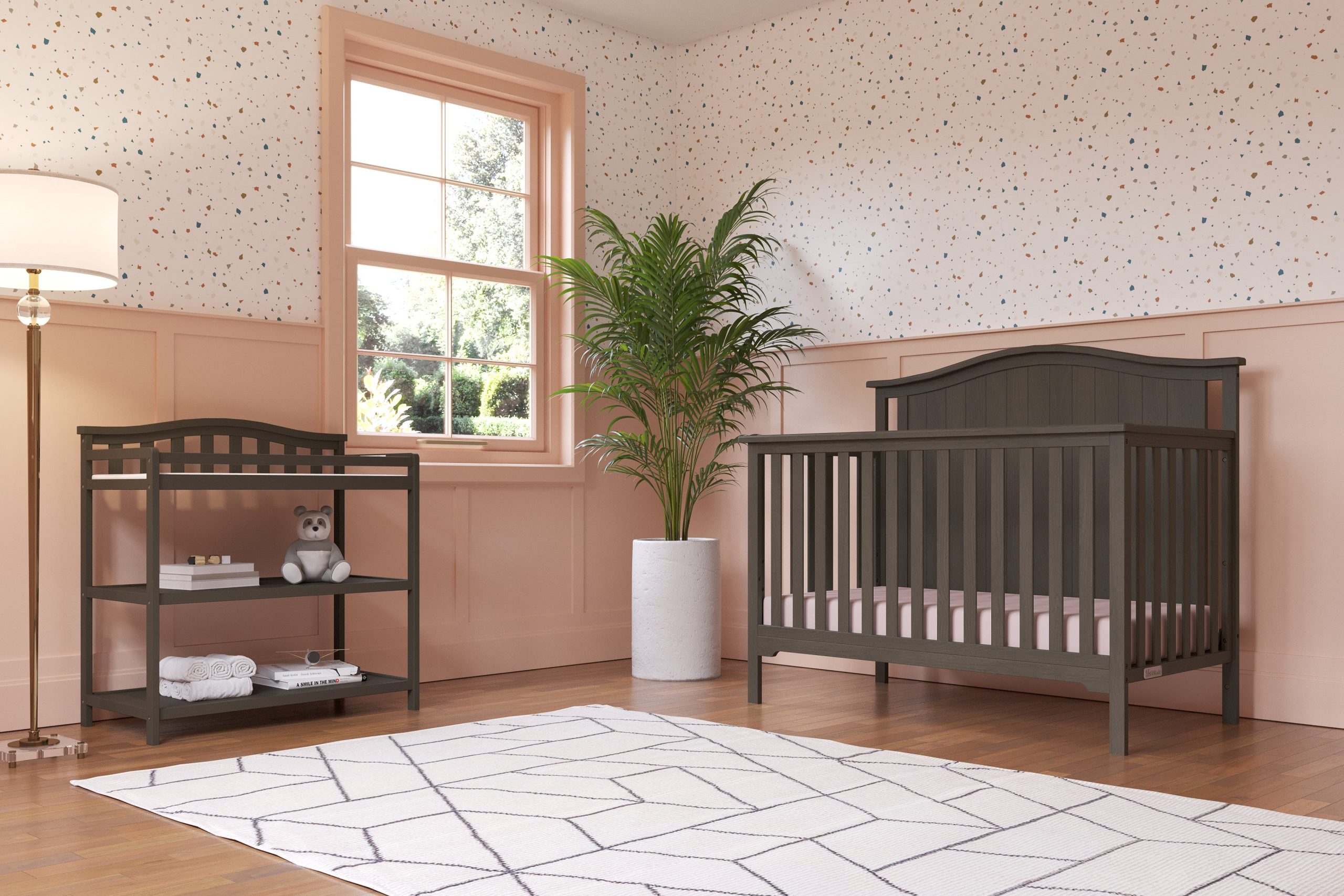 Arch Top Baby Changing Table. Dapper Gray - Image 10