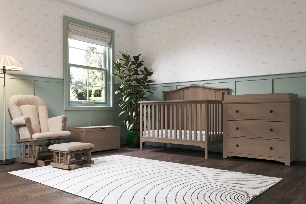 Cozy Glider and Ottoman. Dusty Heather - Image 7