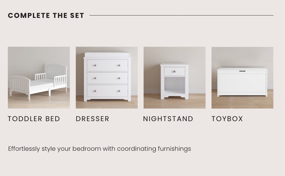 Hampton Toddler Bed. Matte White - Image 20