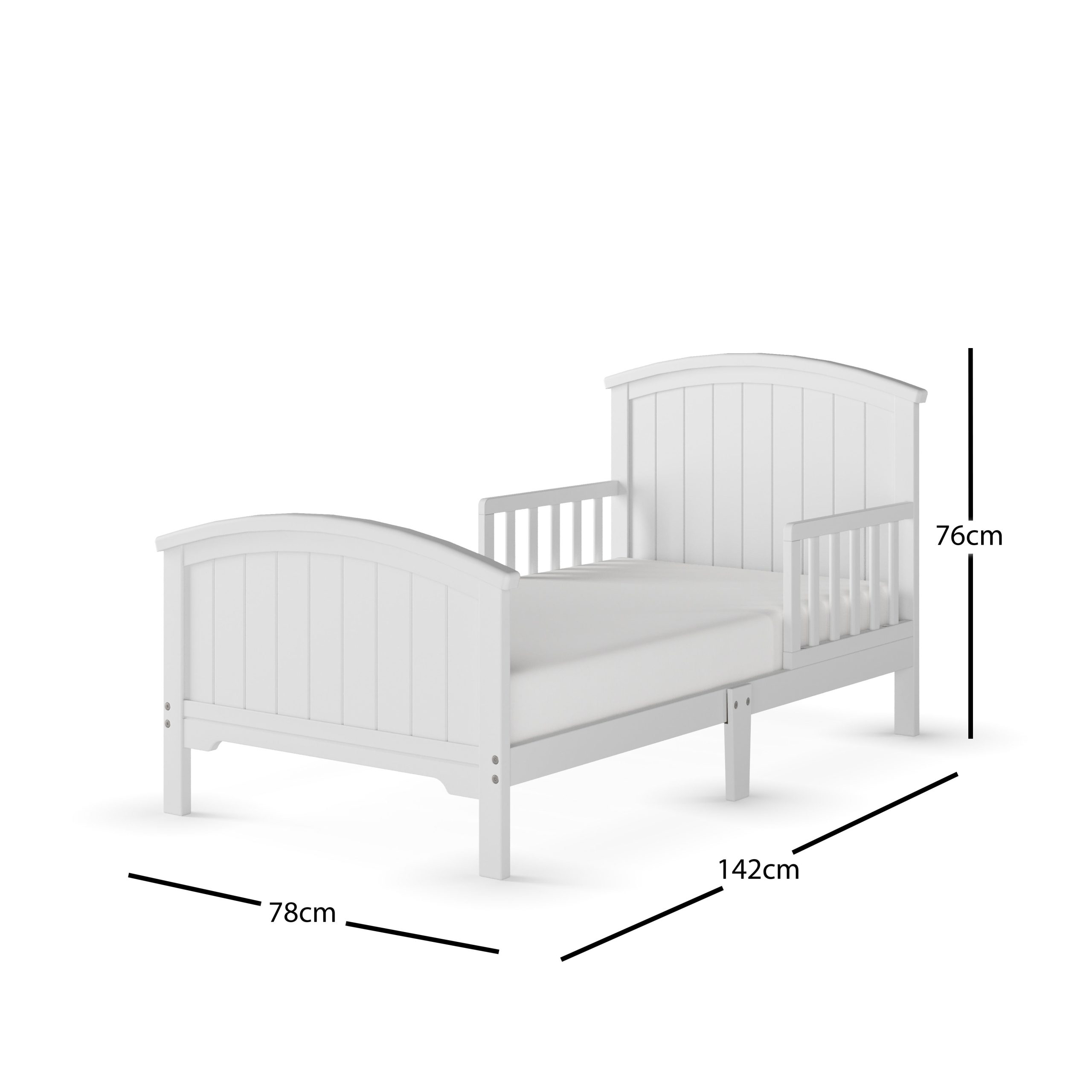 Hampton Toddler Bed. Matte White - Image 7