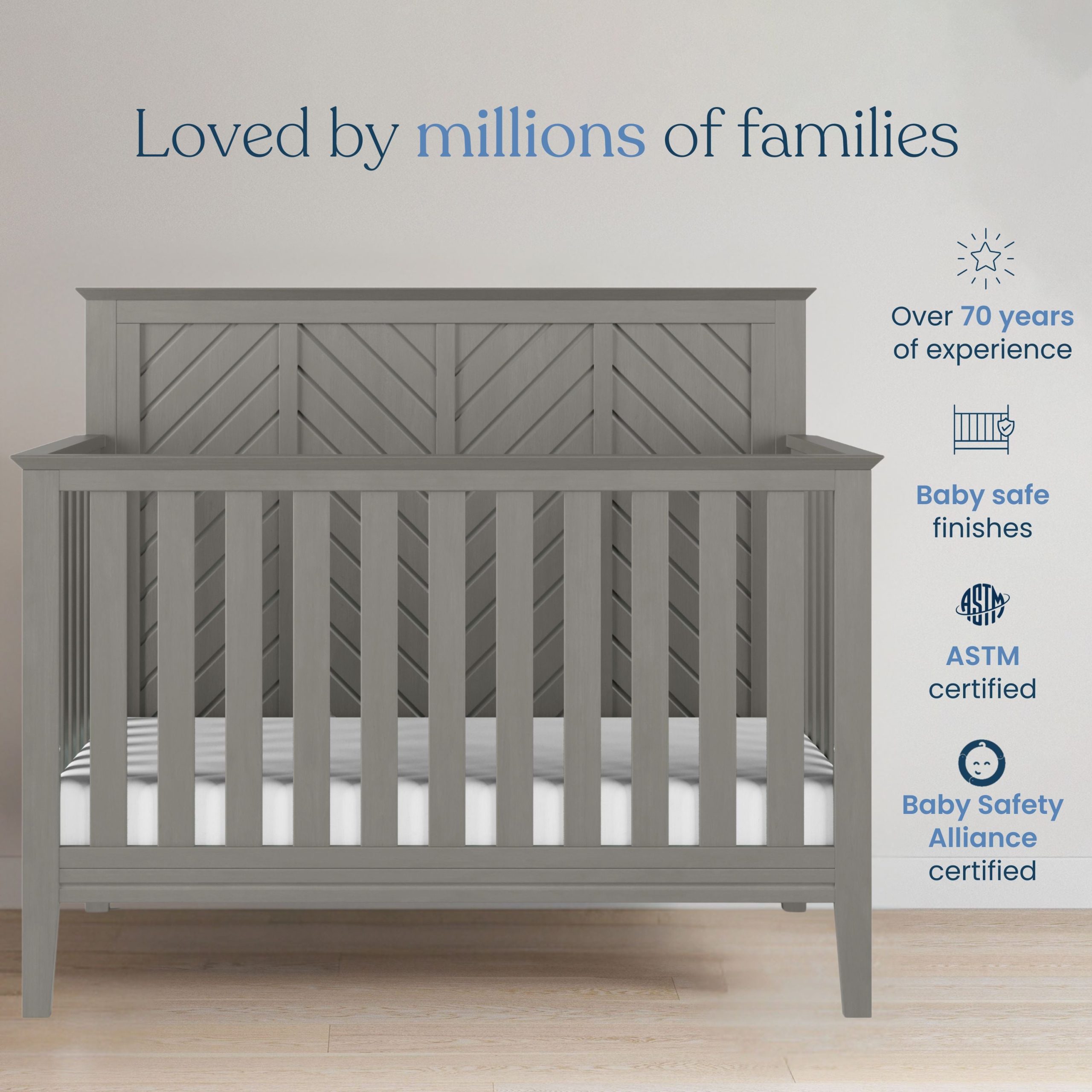 Atwood 3-Piece Nursery Set with Crib. Dresser and Chest - Image 4