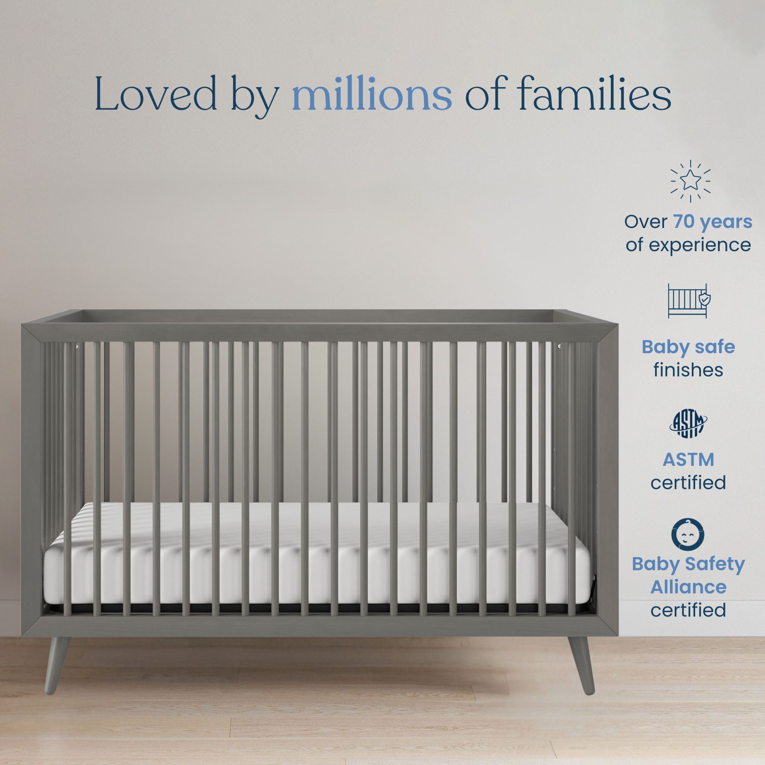 Cranbrook 2 Piece Nursery Set with Crib and Dresser - Image 4