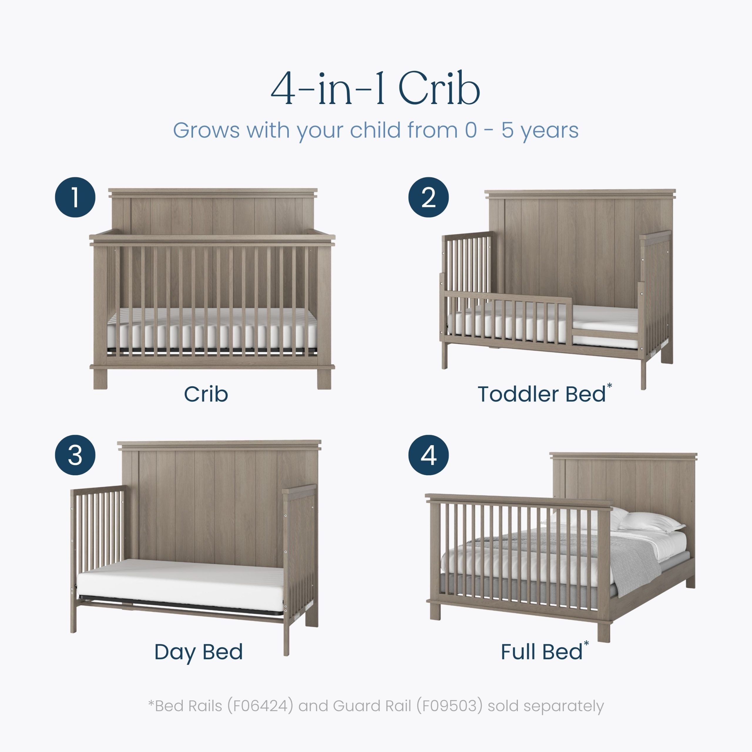 Denman 3-Piece Nursery Set with Crib. Dresser and Chest - Image 3