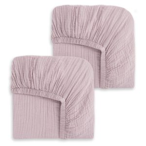 Fitted Crib Sheets 100% Organic Cotton Muslin 2 Pack