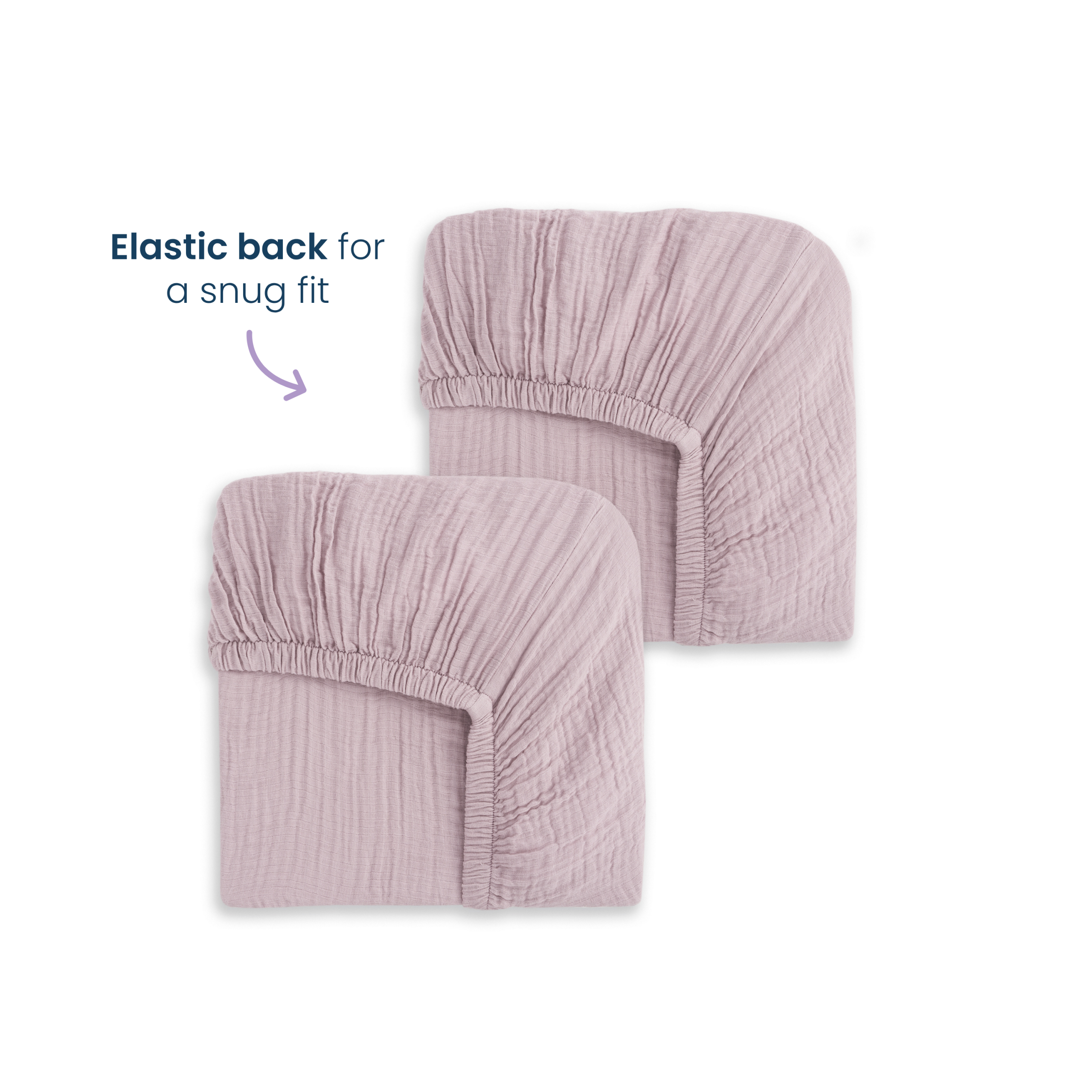 Fitted Crib Sheets 100% Organic Cotton Muslin 2 Pack - Image 2