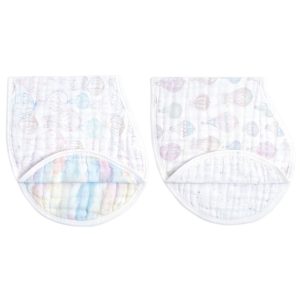 organic cotton muslin burpy bibs 2 pack