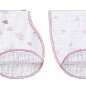 boutique 100% cotton muslin burpy bibs 2 pack