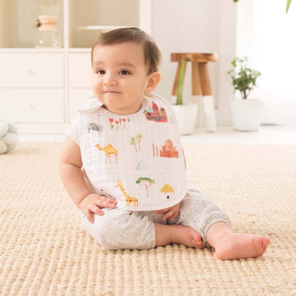 boutique 100% cotton muslin snap bibs 3 pack - Image 2
